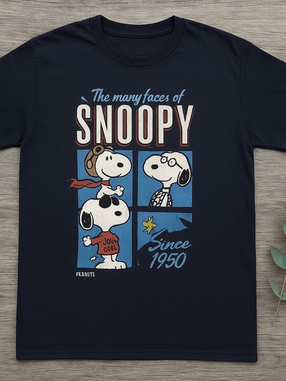 Black Snoopy Graphic Tee Peanuts The Many Faces Of Snoopy Since 1950